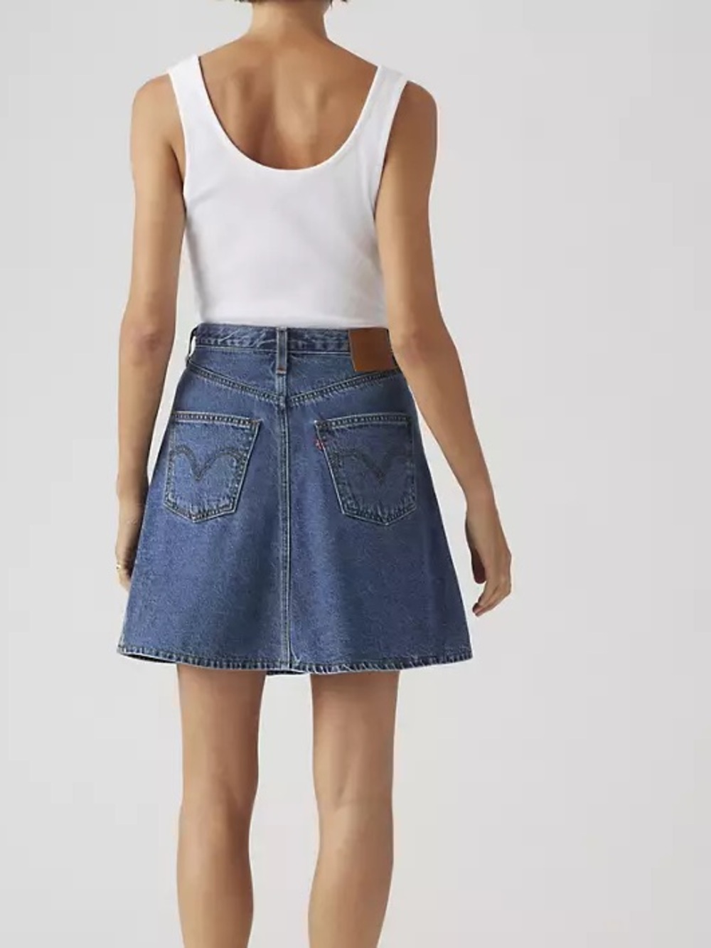 Levi's Blue Denim Mini Skirt - Classic A-Line